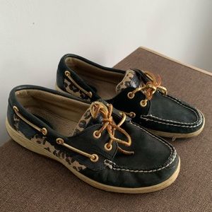 Sperry Cheetah Print Boat Shoes 7